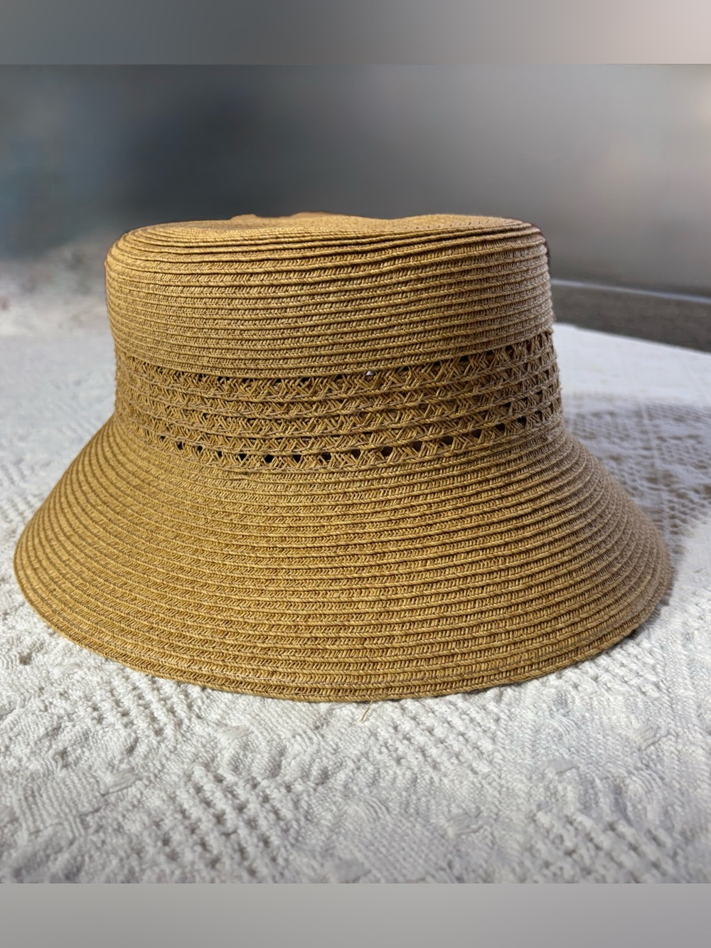 Straw Bucket Sun Hat - San Diego Hat Co.
Adjustable Hat Color:
Toast. - Picture 13 of 13